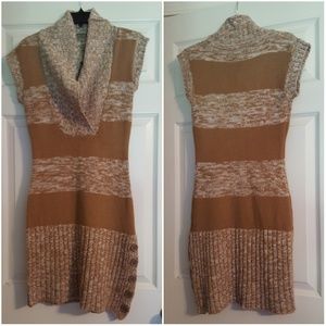🚫 SOLD Sweater Dress Sleeveless Brown/Tan/Khaki